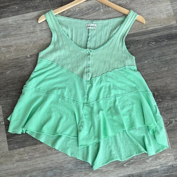 Urban Outfitters Cadie Henley Tank Top Green - Picture 7 of 15